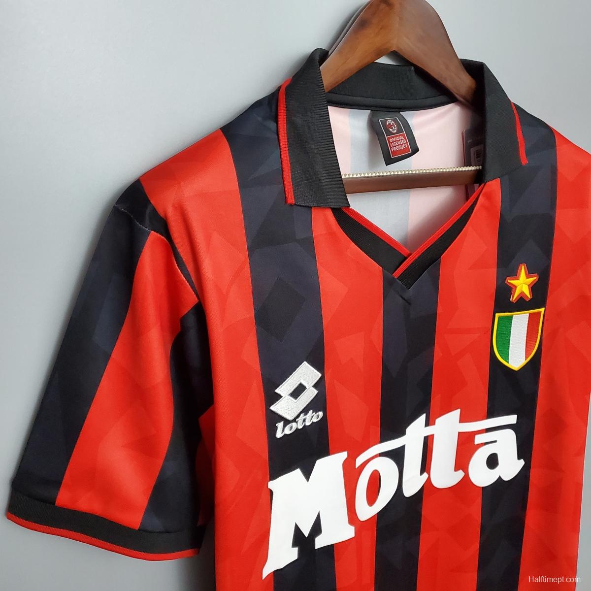 Retro 93/94 AC Milan home Soccer Jersey
