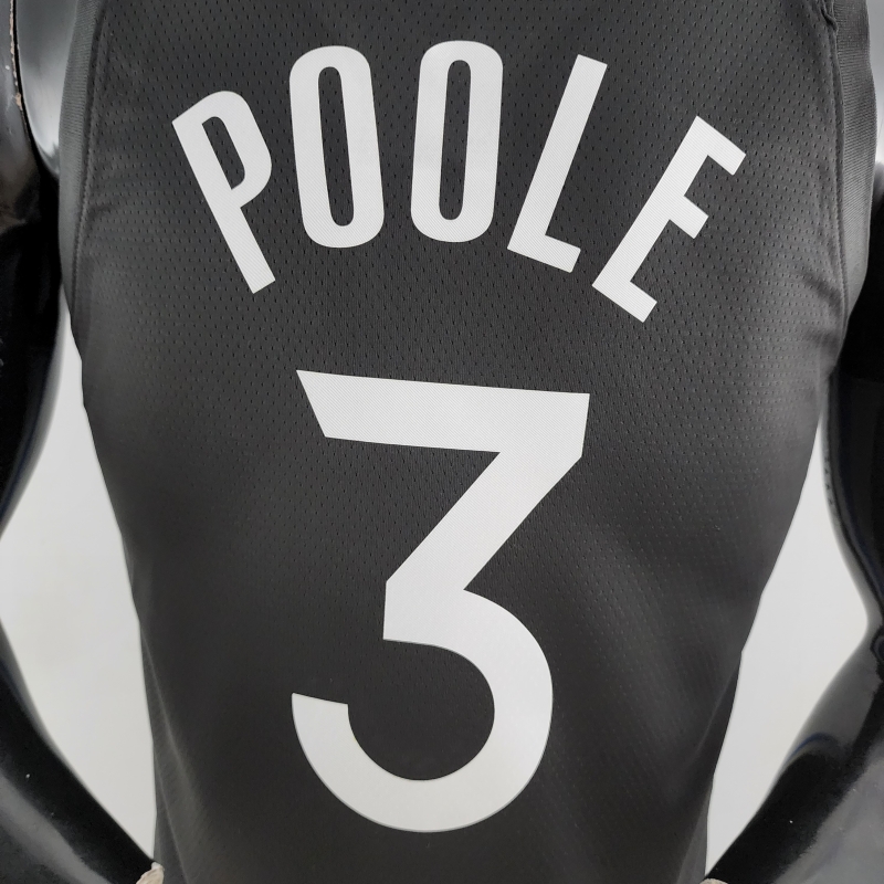 2020 POOLE#3 Warriors City Edition Black &amp; Grey NBA Jersey
