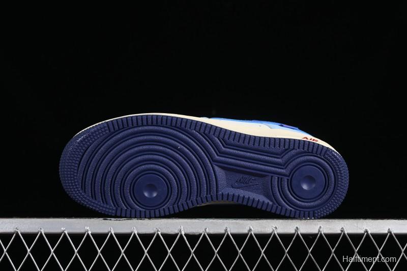 Nike Air Force 1 '07 Low Custom Casual Sneakers "Joker Red" with Full-Length Hexagonal Air Cushion - XL2402-333