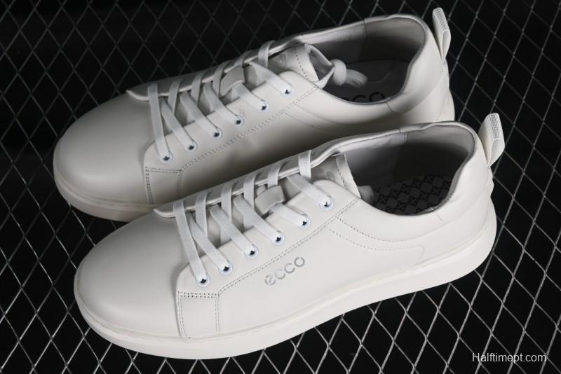 Ecco Soft 60th Anniversary Street Fun Collection Versatile White Sneakers - 63335301002