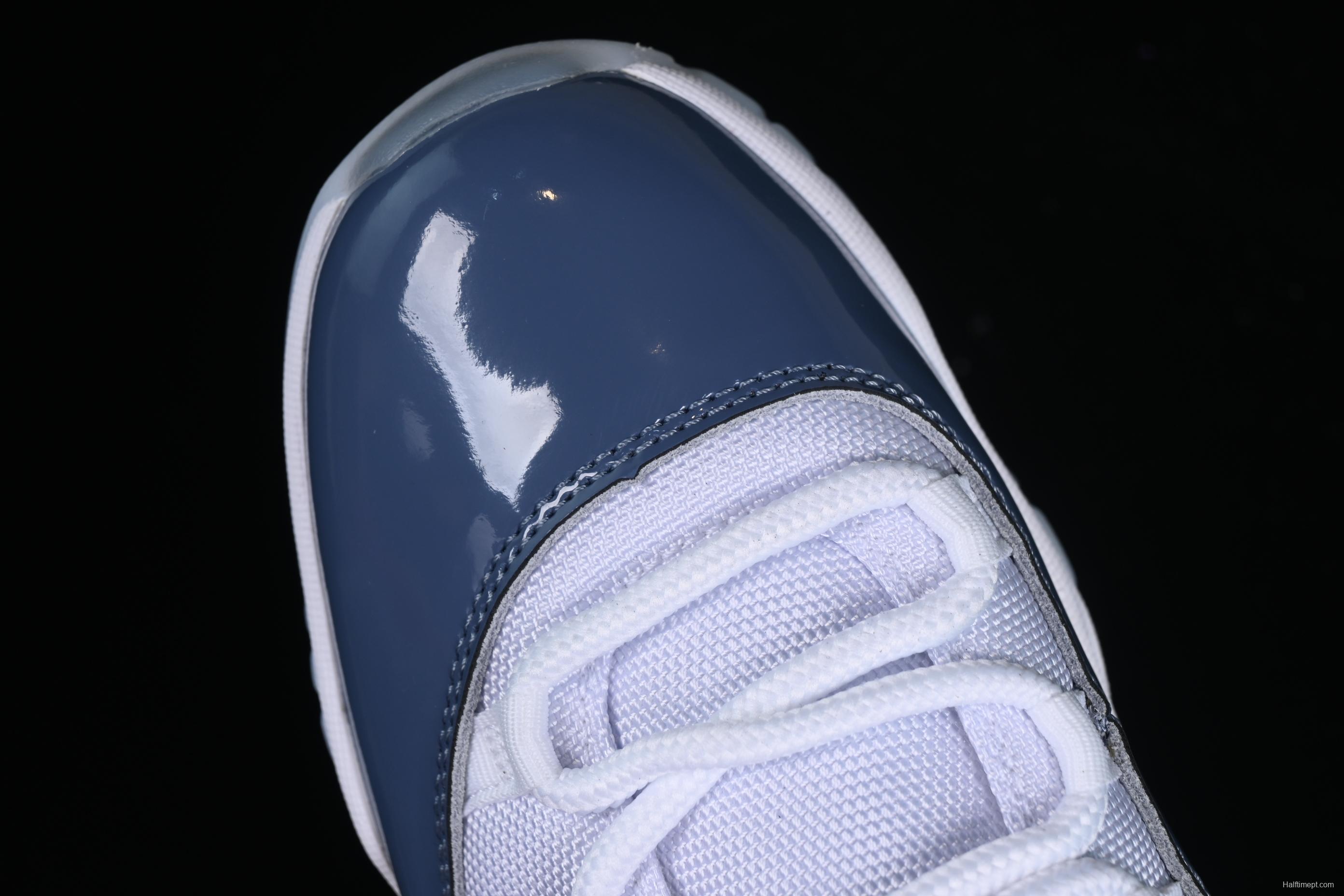 Nike Air Jordan 11 Low "Diffused Blue" Retro Basketball Shoes with Patent Leather Accents - FV5104-104