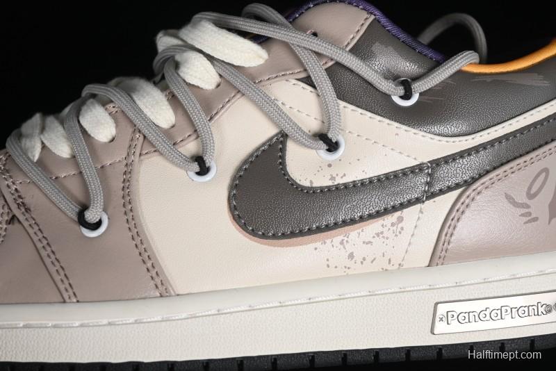 Nike Air Jordan 1 Low AJ1 Panda Prank Street Graffiti - Angel Demon Low Top Basketball Shoes - DQ8421-001