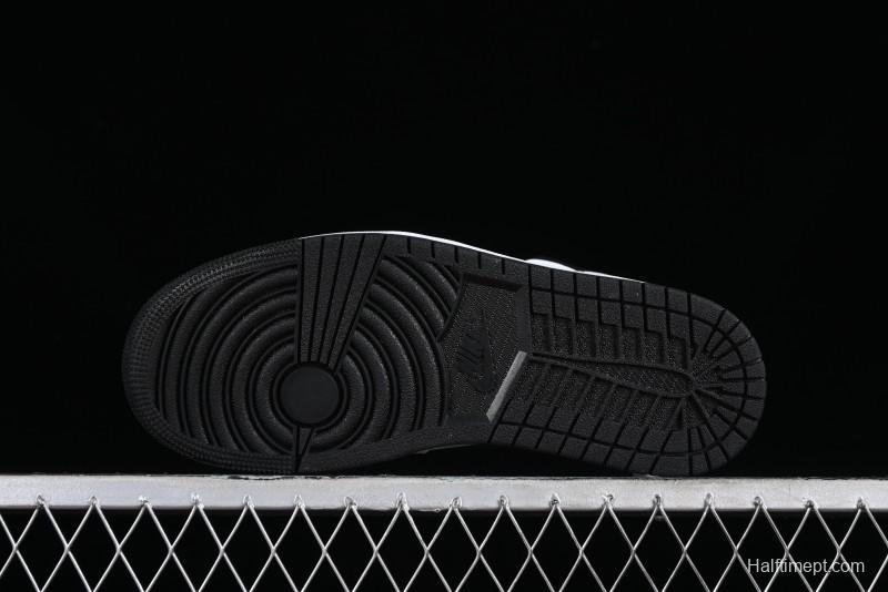 Nike Air Jordan 1 Mid AJ1 White Black Mid-Top Casual Sneakers - DQ8426-132