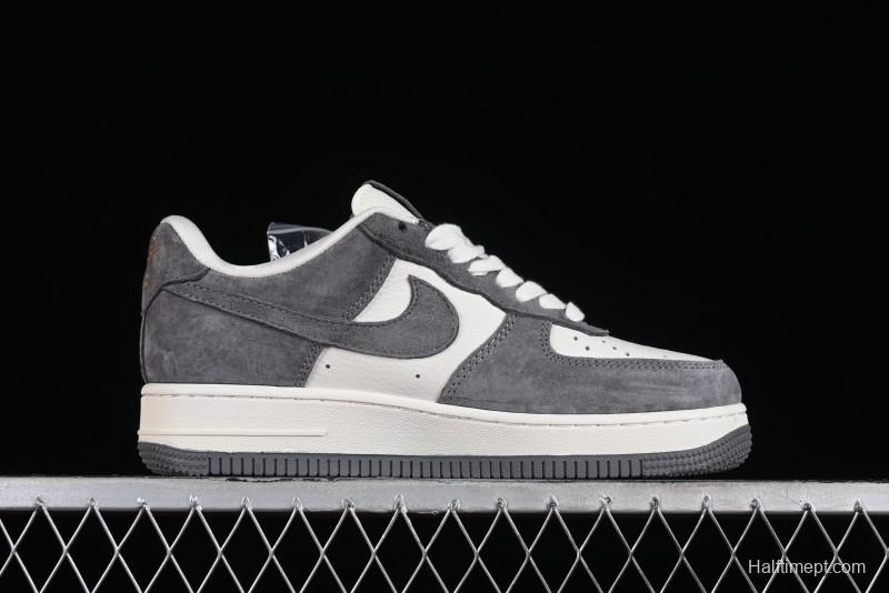 Nike Air Force 1 '07 Low LV Collaboration - Beige Grey Pigskin Casual Sneakers - HD1968-011