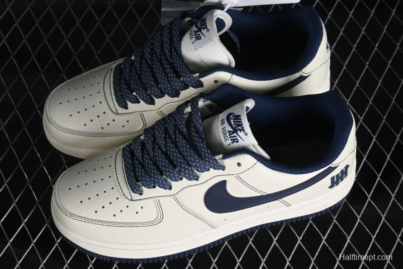 Nike Undefeated Air Force 1'07 Low Casual Sneakers in Deep Blue with Custom Leather and Reflective Details - UN2395-522