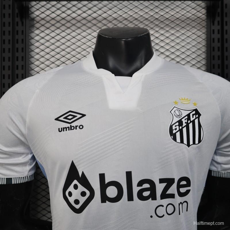 Player Version 25/26 Santos Home Jersey With Sponsors
