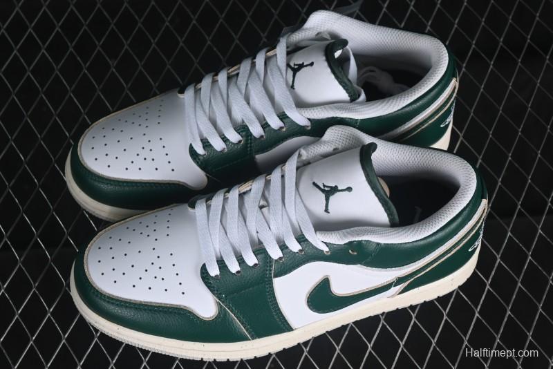 Nike Air Jordan 1 Low AJ1 White Green Low Top Casual Sneakers - FQ7687-300