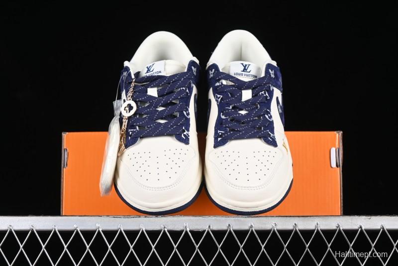 Nike SB Dunk Low LV Collaboration Anniversary Customized Low-Top Casual Sneakers - XD6188-029