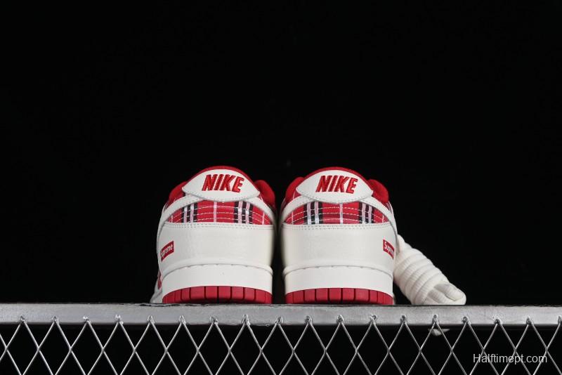 Nike SB Dunk Low Supreme - Plaid Colorway Low-Top Casual Skateboarding Shoes - SU1853-512