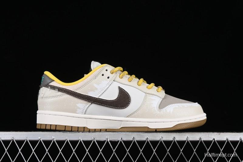 Nike Dunk Low Panda Prank Sail Era Sails Tan Brown SB Strap Low-Top Casual Skate Shoes - FV3629-371