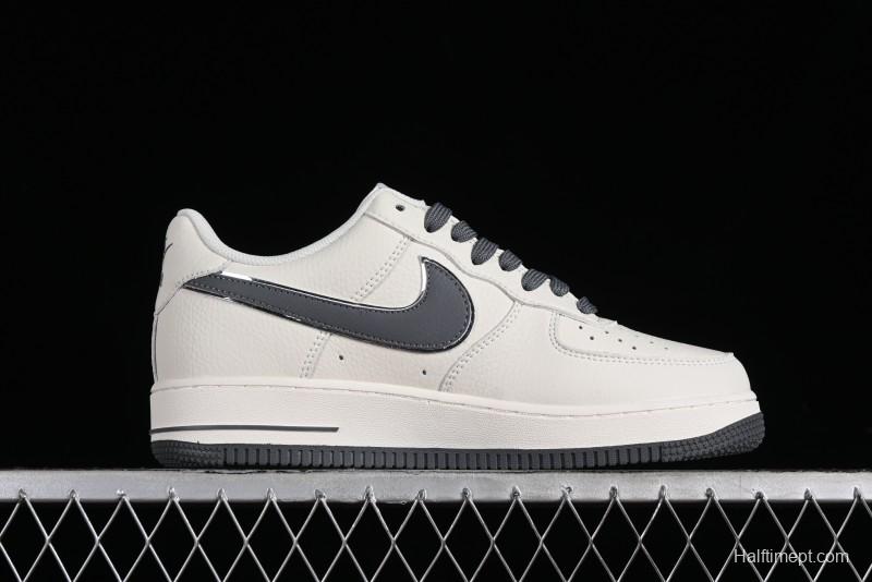 Nike Air Force 1'07 Low "Keep Fresh" Casual Sneakers in Dark Gray with Small Swoosh - BM2023-105
