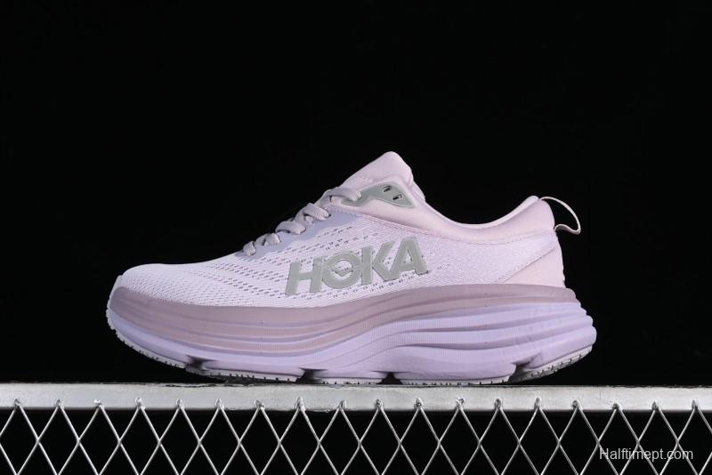 HOKA ONE ONE Bondi 8 Performance Cushion Running Shoes with Enhanced Support - 1127952 LMEL