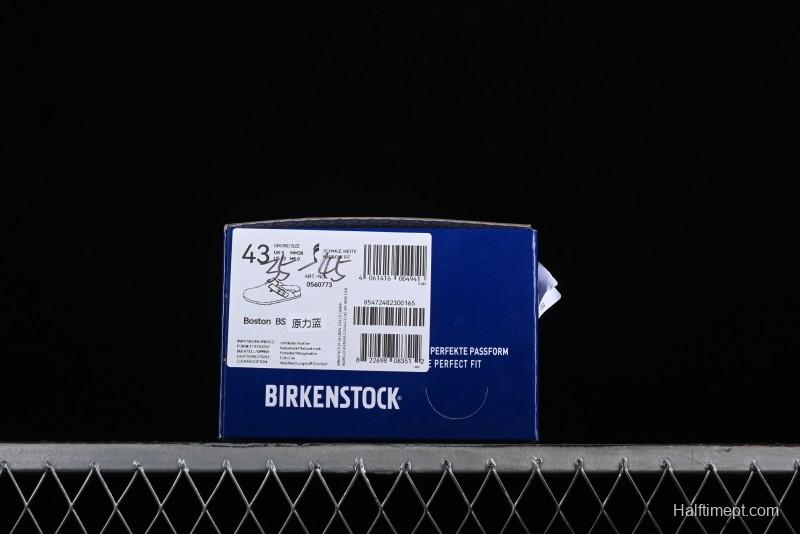 Birkenstock Arizona Soft Footbed Sandals with Suede Leather and Lambswool Lining - Original Blue