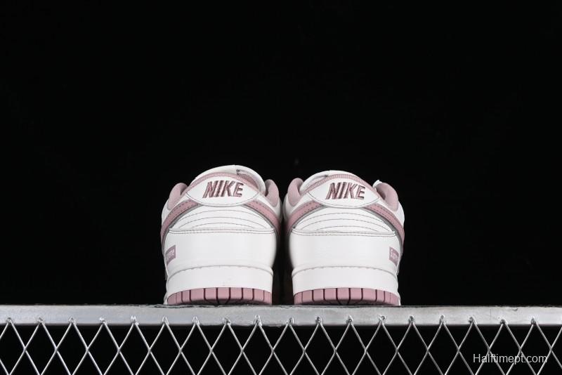 Nike Supreme x SB Dunk Low Collaboration - Rouge Pink Anniversary High-End Custom Low-Top Casual Skate Shoes - DY1503-006