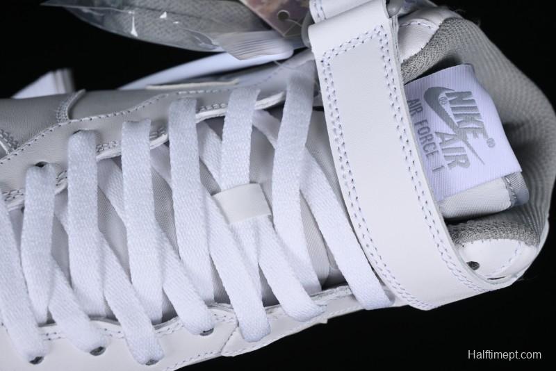 Nike Air Force 1 '07 Mid Casual Sneakers in White-Grey - DV0806-100