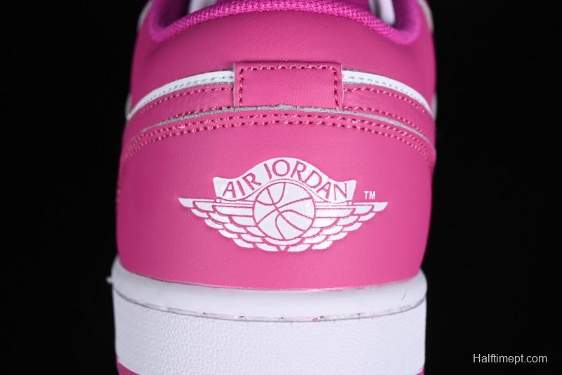 Nike Air Jordan 1 Low AJ1 Rose Pink Low-Top Casual Lifestyle Sneakers - FV8486-600