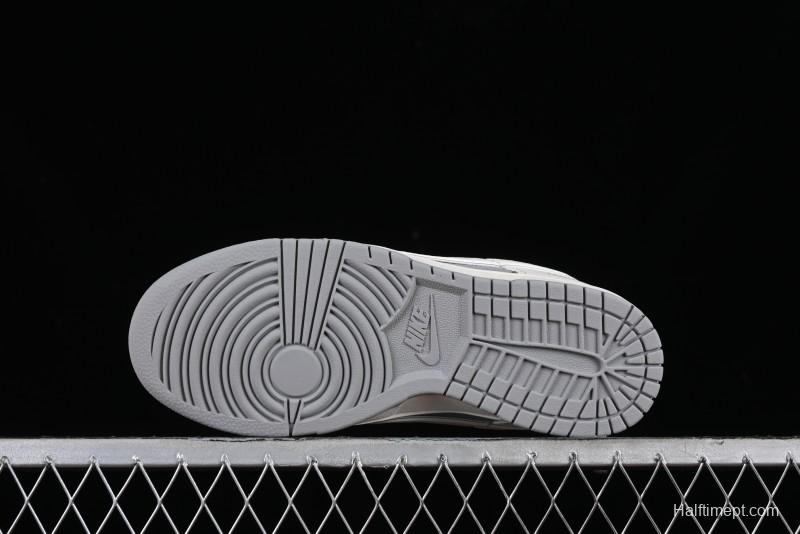 Nike SB Dunk Low LV Collaboration - Beige Silver Gray Anniversary High-End Custom Low-Top Casual Skate Shoes - BB8766-210