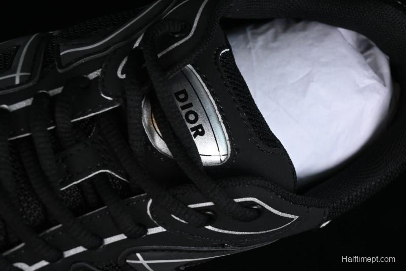 Dior B30 Sneakers with Reflective CD30 Logo and Lightweight Rubber Sole - CD30
