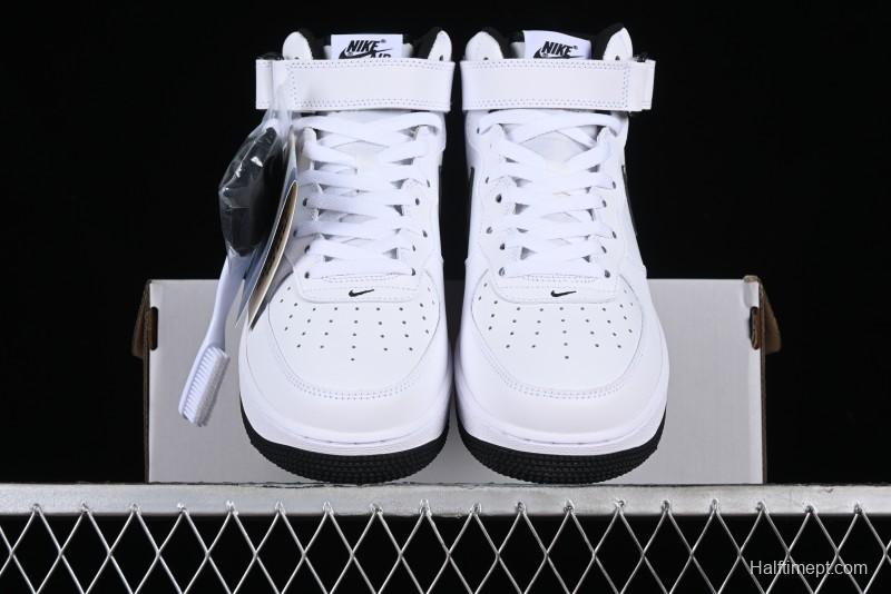 Nike Air Force 1 '07 Mid Casual Sneakers in White/Black - DV0806-101