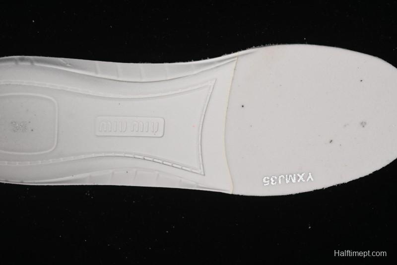 Miu Miu x New Balance 530 Low-Top Retro Running Shoes with Deconstructed Design - 38165