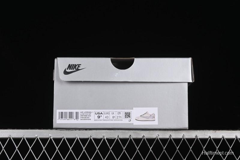 Nike Travis Scott x Fragment Design x Air Jordan 1 Low OG SP AJ1 Low Top Casual Sneakers - DM7866-020