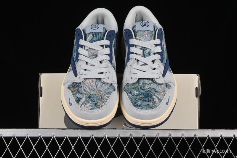 Nike Travis Scott x Fragment Design x Air Jordan 1 Low OG SP Retro Sneakers - JH6088-707