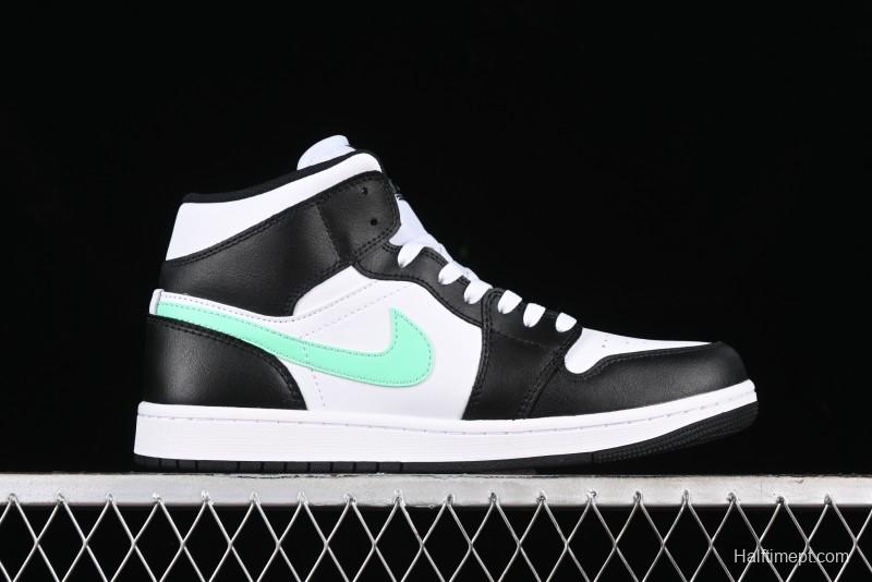 Nike Air Jordan 1 Mid AJ1 White Black Green Culture Casual Sneakers - DQ8426-103