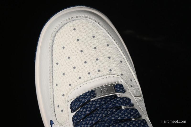 Nike Air Force 1 '07 Low Gucci Collaboration - Light Blue Linen Low-Top Casual Sneakers - XZ3398-788