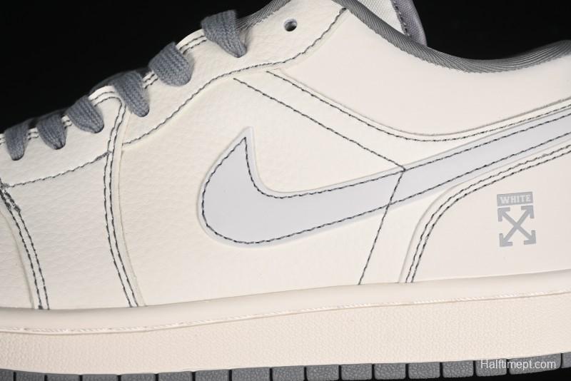 Nike Air Jordan 1 Low OFF-WHITE Collaboration Retro Basketball Shoes - CF3688-022