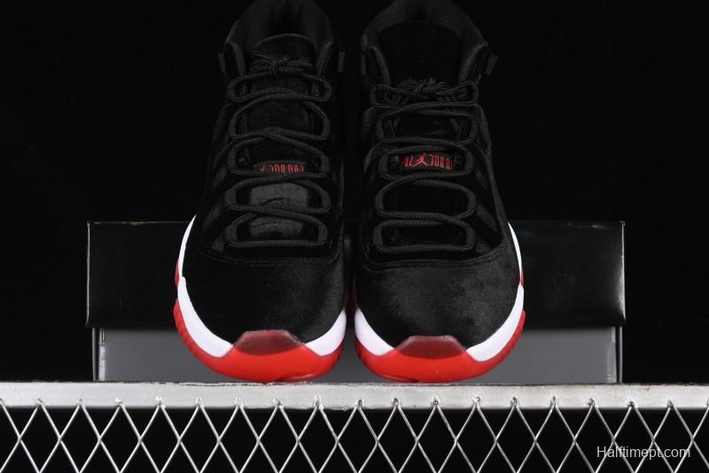 Nike Air Jordan 11 Retro Bred Velvet Basketball Shoes - DB5457-061