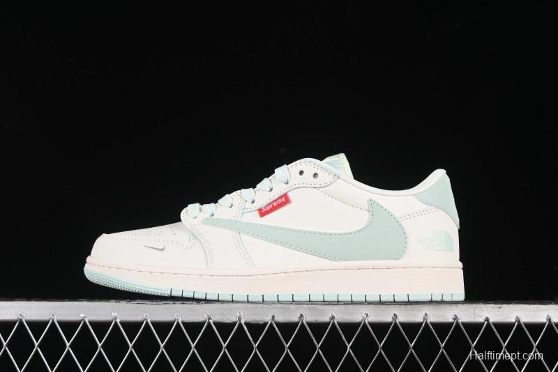 Nike Travis Scott x Fragment Design x Air Jordan 1 Low OG SP AJ1 Supreme North Face Collaboration - XZ5158-001