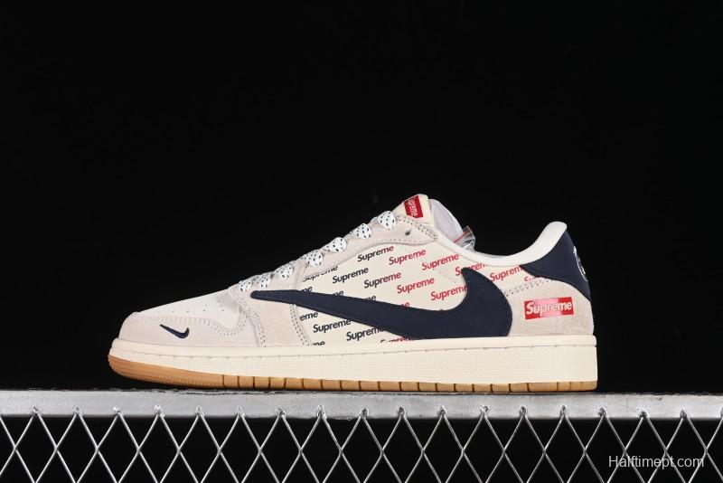 Nike Travis Scott x Fragment Design x Air Jordan 1 Low OG SP AJ1 Supreme Collaboration - JH6088-613