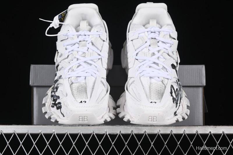 Balenciaga Track Sneaker Tess with Transparent Heel Strap - WTRHW9010