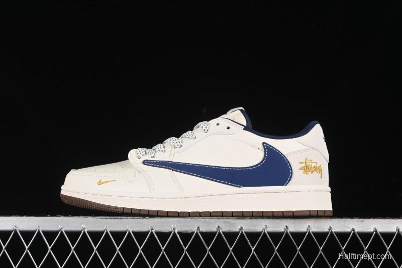 Nike Travis Scott x Fragment Design x Air Jordan 1 Low OG SP AJ1 Retro Sneakers - XY2688-121