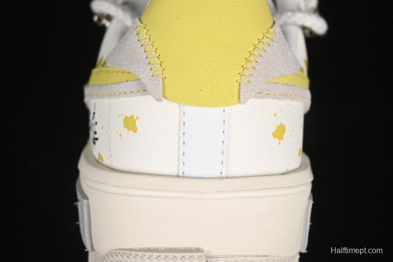 Nike Air Force 1 Fontanka Custom Graffiti Low-Top Casual Sneakers with Deconstructed Dual Laces - DV6984-001