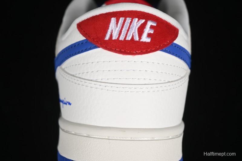 Nike SB Dunk Low Champion Collaboration - Blue Swoosh Anniversary Custom Low-Top Casual Skate Shoes - KK1333-001