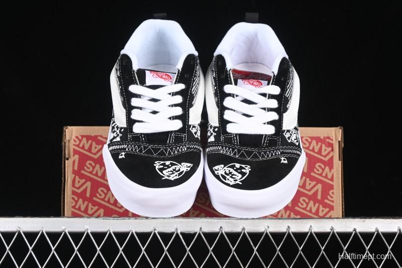 Vans HIRONO x Vans Knu Skool Bubble Mart Xiao Ye Graffiti Low-Top Casual Skate Shoes - VN0009QWFGI