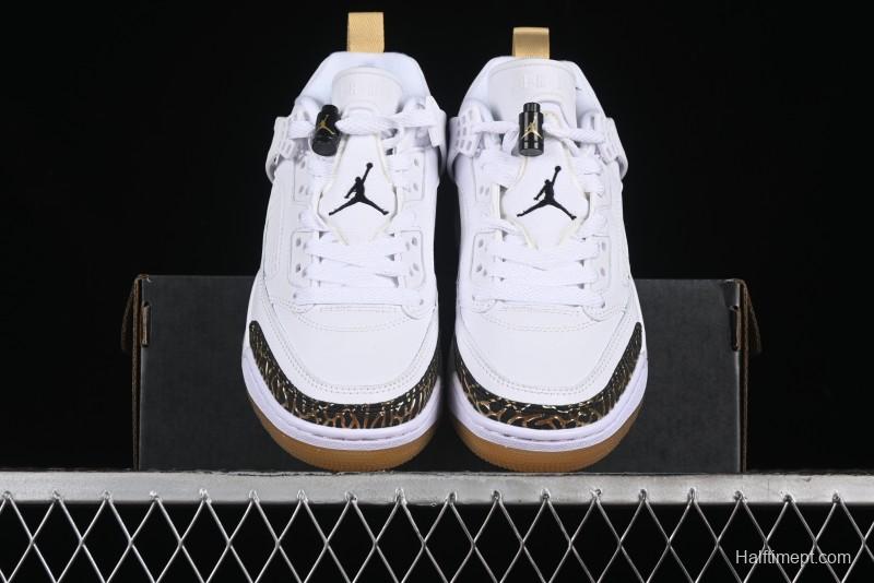 Nike Jordan Spizike Low Casual Shoes with Cracked Leather Design - HJ9019-100