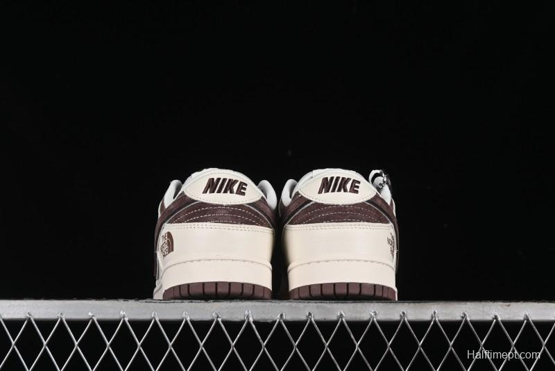 Nike SB Dunk Low The North Face Collaboration Anniversary Edition Premium Custom Low-Top Casual Skate Shoes - DQ1098-515