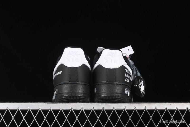 Nike Air Force 1 '07 Low Graffiti White Black Casual Sneakers - CW2288-017