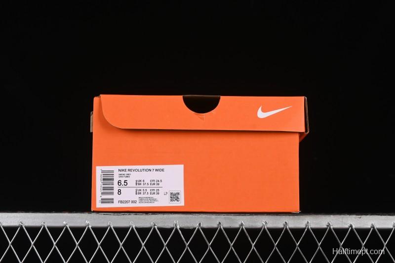 Nike Revolution 7 Wide Running Shoes with Breathable Mesh Upper and Durable Rubber Outsole - FB2207-002