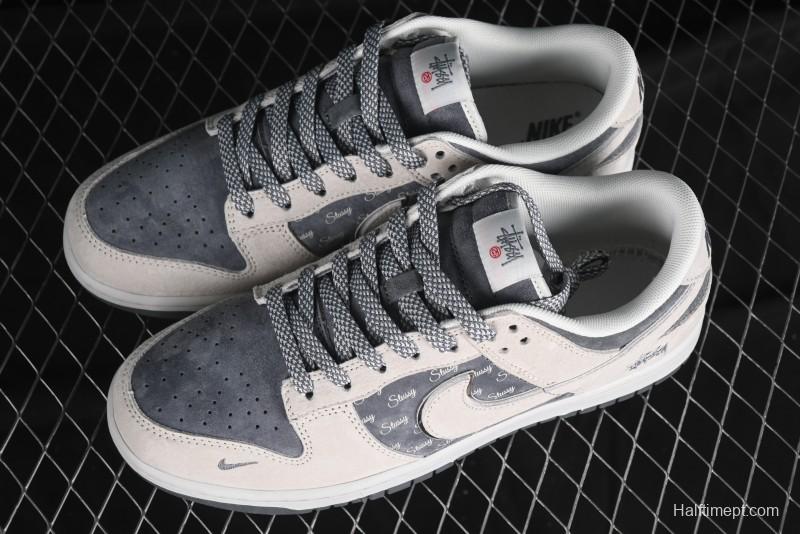 Nike SB Dunk Low Stussy Anniversary Edition Premium Custom Low-Top Casual Sneakers - XX2025-578