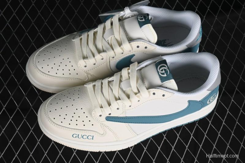 Nike Travis Scott x Fragment Design x Air Jordan 1 Low OG SP AJ1 Retro Sneakers - LJ5188-022