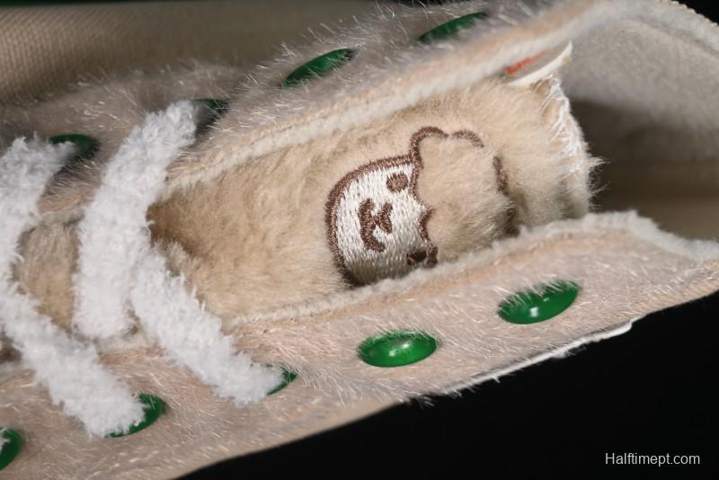 Converse Zoo Happy Pets Series High-Top Casual Sneakers with Plush Lining for Autumn Winter - A12768C