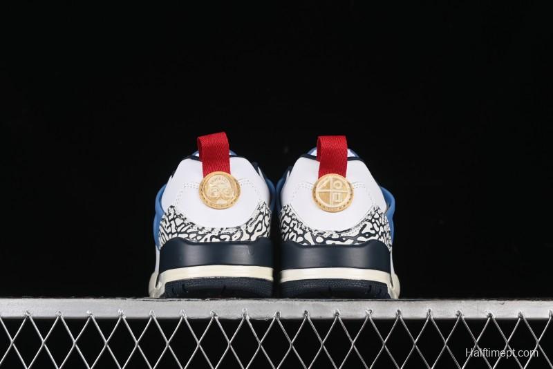 Nike Jordan Spizike Low AJ Hybrid Elements White Blue Culture Casual Sneakers - HM3712-164