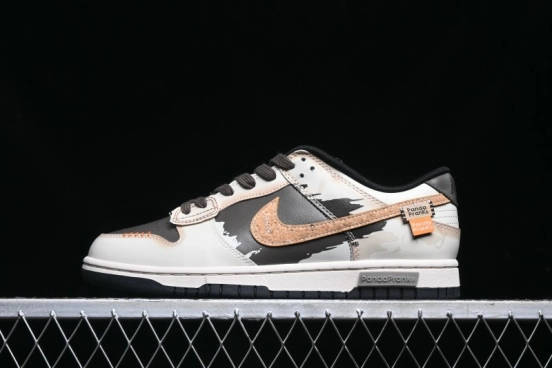 Nike Dunk Low Panda Prank Pioneer Knight Sandstorm Black Brown Low Top Casual Skate Shoes - DD1391-100
