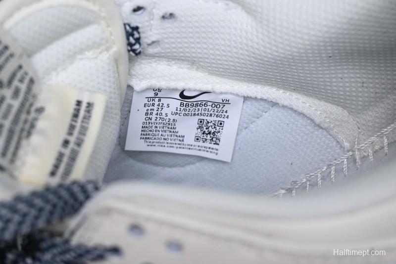 Nike SB Dunk Low Stone Island x Supreme Collaboration - Navy Blue & Off-White Anniversary High-End Custom Low-Top Casual Sneakers - BB9866-007