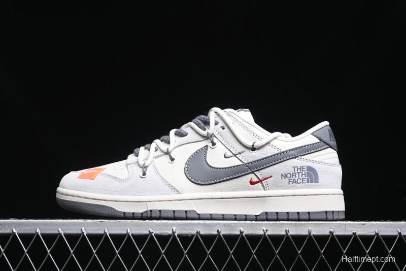 Nike SB Dunk Low The North Face Supreme Collaboration Strap Patch Grey Hook Low-Top Casual Skate Shoes - YX5066-253