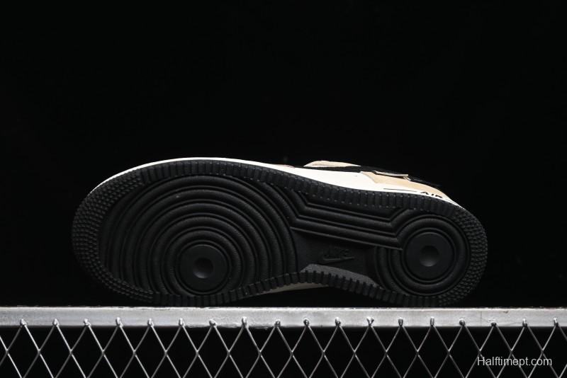 Nike Air Force 1 '07 Low The North Face x Stussy Collaboration - Black Brown Coffee Casual Sneakers - KK1988-018