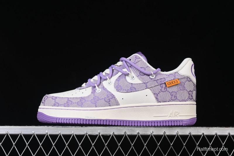 Nike Air Force 1 '07 Low x Gucci Pink Lace-Up Casual Sneakers - BD7700-022